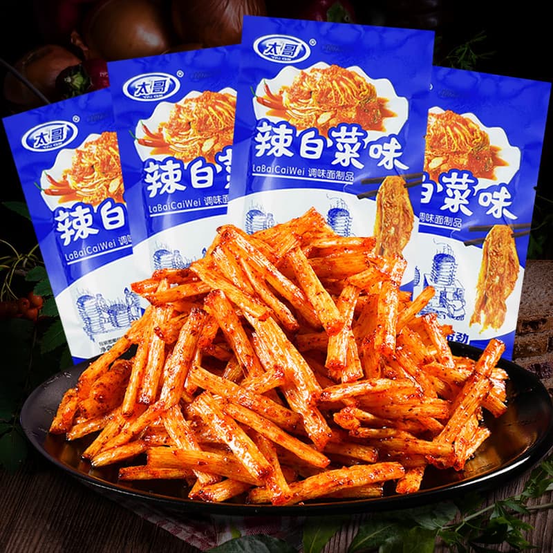 Taige Spicy Cabbage Spicy Strips Childhood Nostalgic Spicy Snacks Campus Five Cents Snacks 9