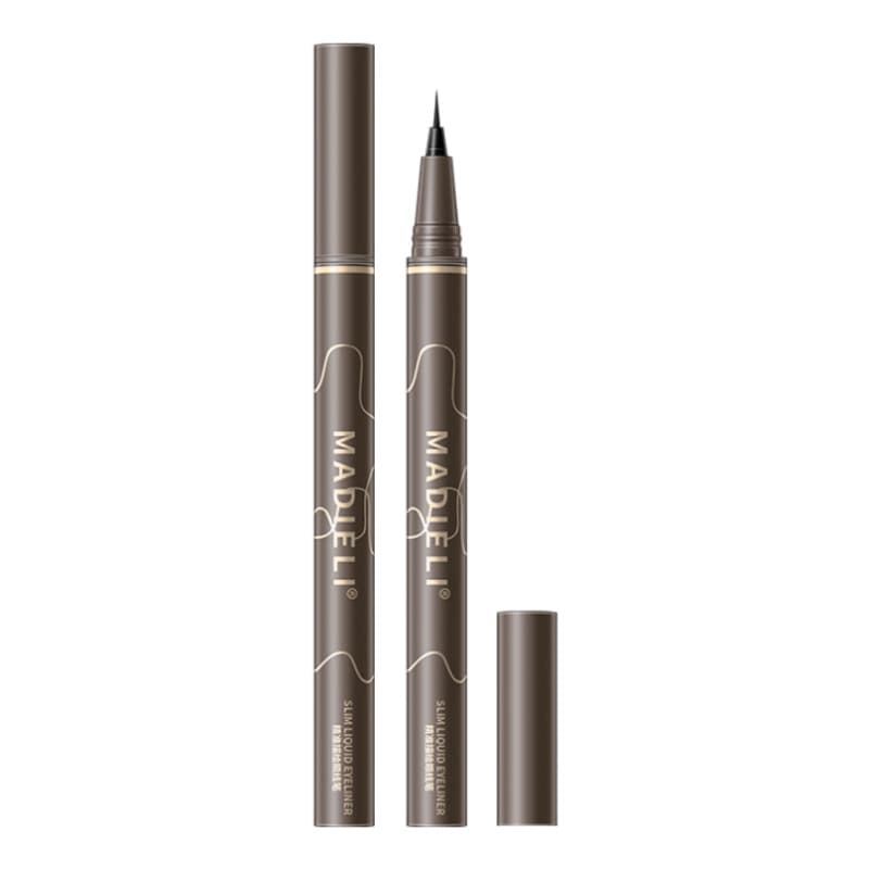 Matrili liquid eyeliner pen non-smudge waterproof and sweat-proof liquid silkworm pen brown down to the eyeliner brush tip 6
