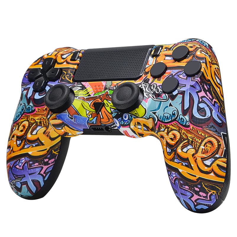New private model P4 wireless gamepad controller compatible with P4/pro/slim/PC touchpad water transfer printing 5