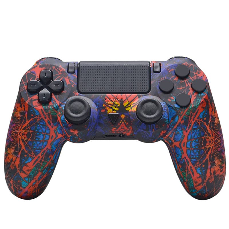New private model P4 wireless gamepad controller compatible with P4/pro/slim/PC touchpad water transfer printing 6