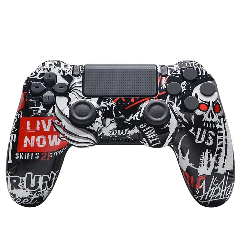 New private model P4 wireless gamepad controller compatible with P4/pro/slim/PC touchpad water transfer printing 7