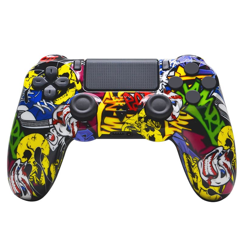 New private model P4 wireless gamepad controller compatible with P4/pro/slim/PC touchpad water transfer printing 10
