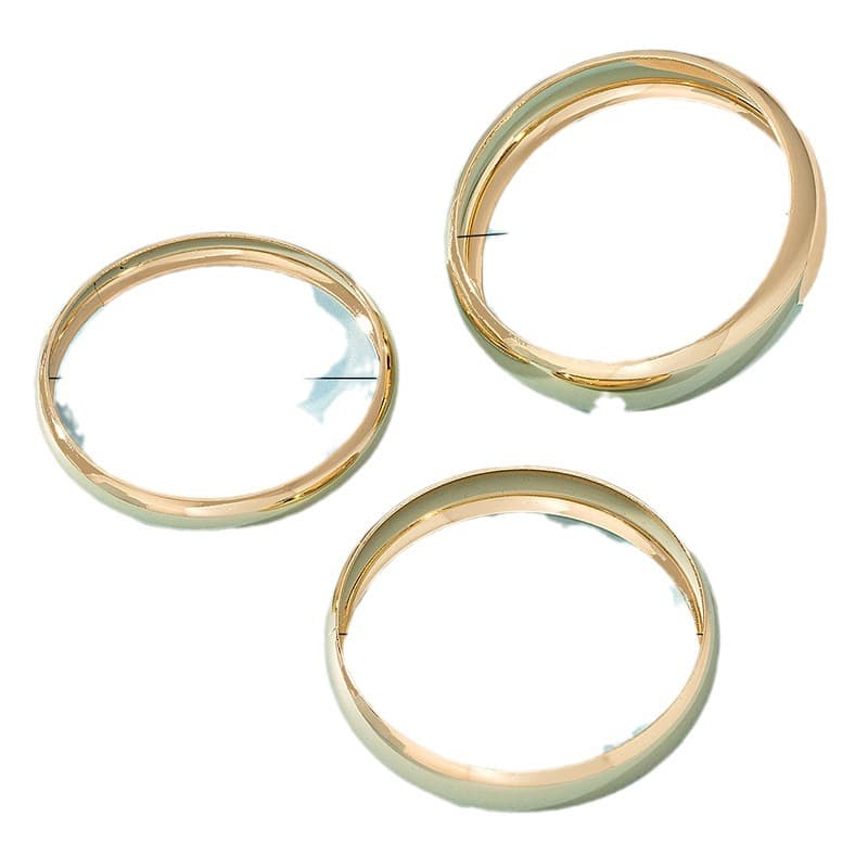 Cross-border accessories new fashion hand jewelry arc glossy closed ring exquisite bracelet set combination jewelry wholesale 6