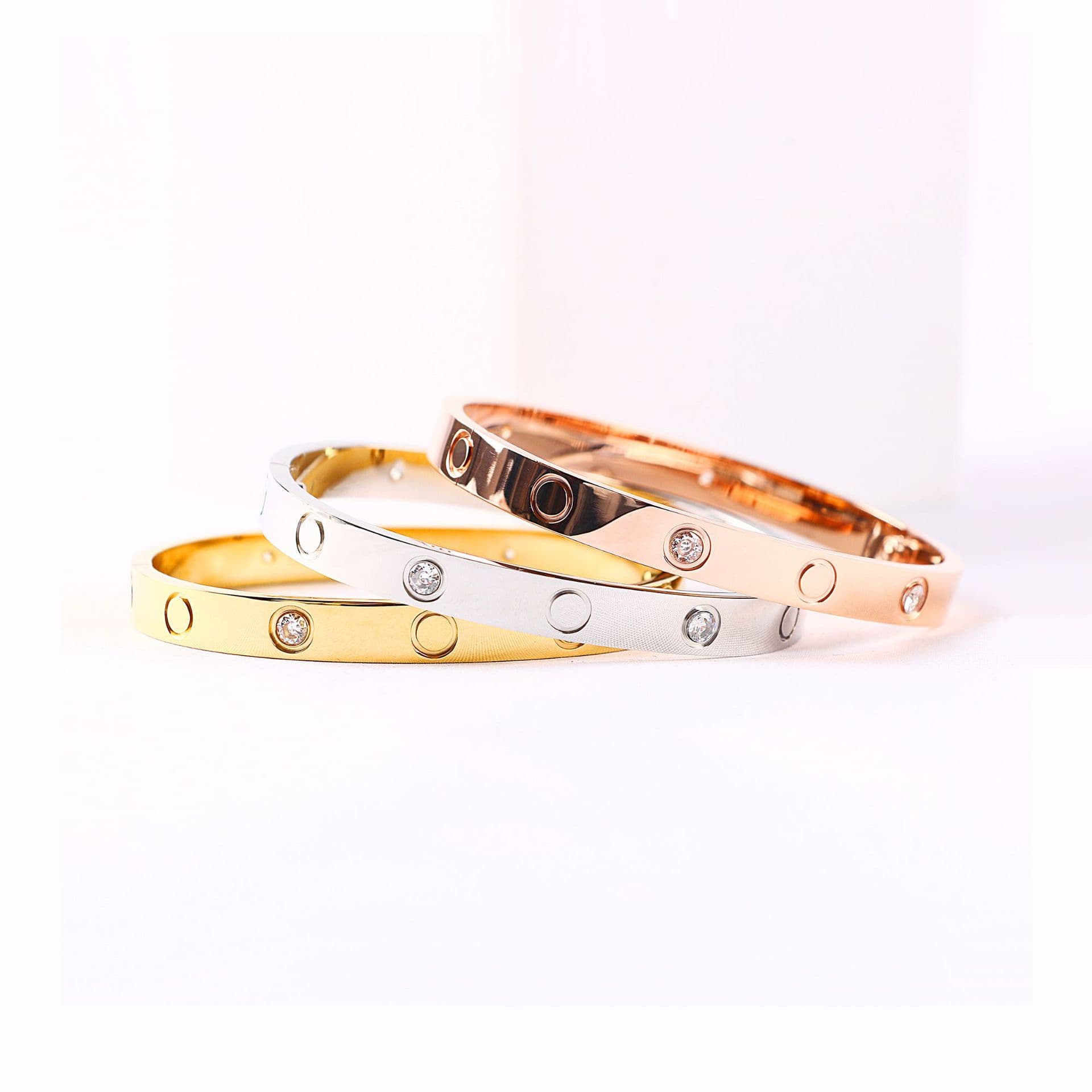 Factory supply card plus bracelet LOVE screwdriver bracelet couple titanium steel rose gold electroplating bracelet cross-border hot sale 3
