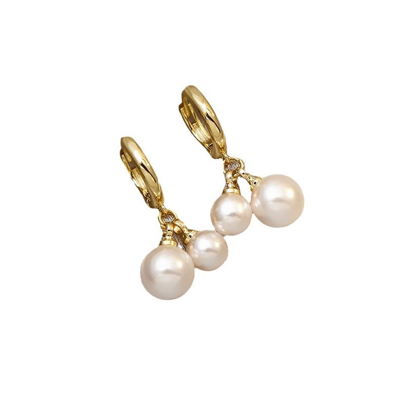 Korean daily wear simple imitation pearl earrings ladies temperament ins new compact earrings small earrings earrings 6