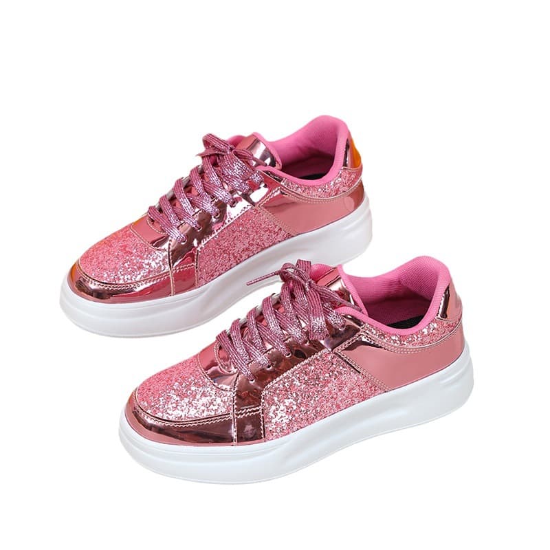 Thick-soled sequined trendy sneakers, elevated casual sneakers, breathable and lightweight outdoor flat shoes, trendy shoes for couples 6