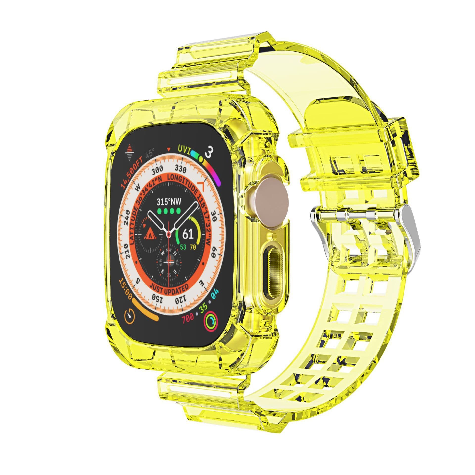 Suitable for Applewatch transparent glacier integrated watch strap case Apple iwatch ultra s8 watch strap 10