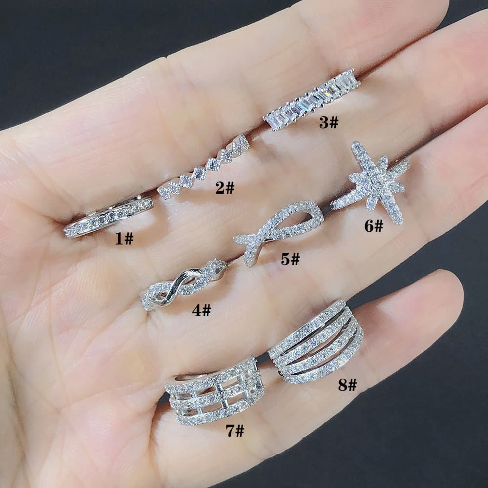 Popular European and American zircon non-pierced cartilage ear clips, full diamond pain-proof non-pierced ear clips, cross-border popular earrings 7