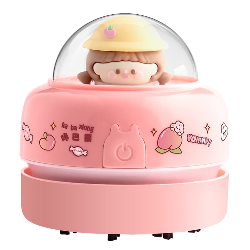 Kaba Bear student desk mini automatic vacuum cleaner children's cartoon rubber confetti office desk dust artifact 6