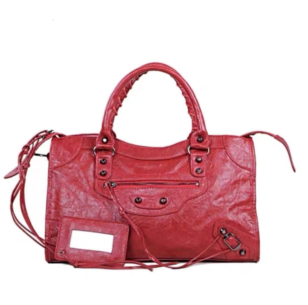 High-end hot girl punk biker bag large capacity tote shoulder crossbody portable fashionable simple Parisian women's bag 8