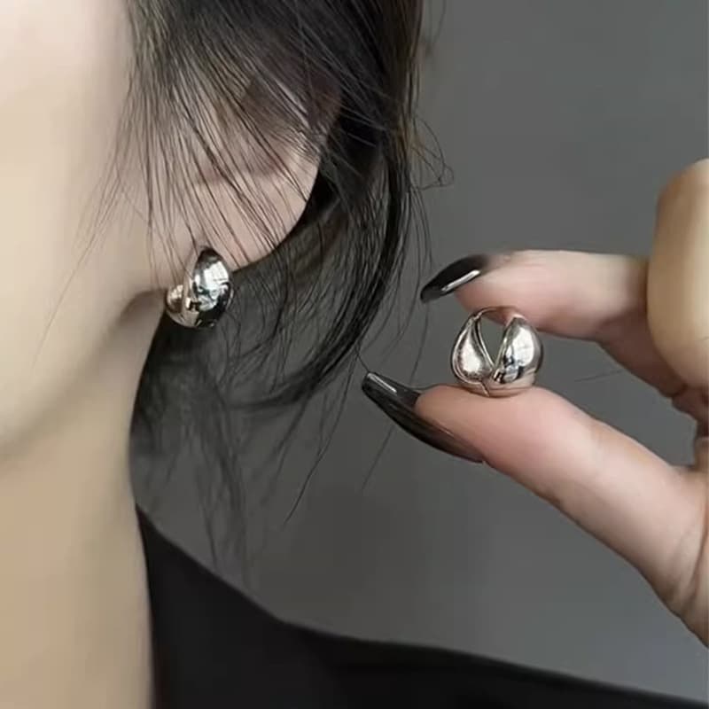 Minimalist, cold style, high-end, niche design, earrings and earrings, everyday versatile, retro earrings 1