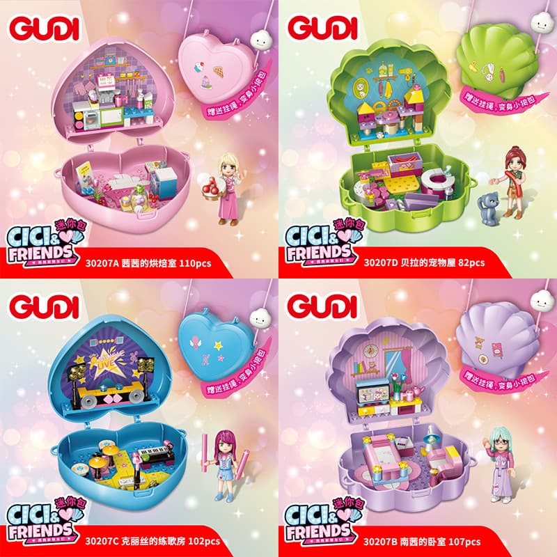Goody Building Blocks 30207 Princess Sissi Mini Bag Girls' Bedroom Assembled Educational Toy Children's Backpack Gift 1