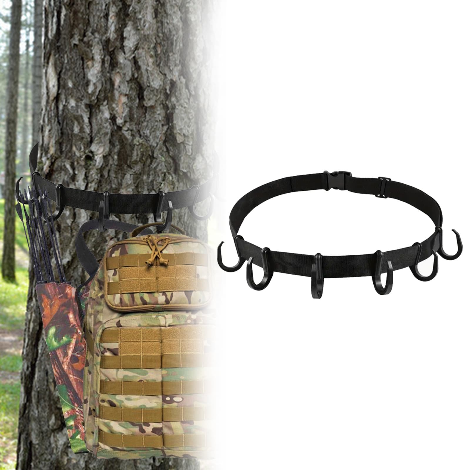 Outdoor hunting equipment tree stand multi-hook accessories rack gear hook accessories camping hook adventure portable multi-function 2