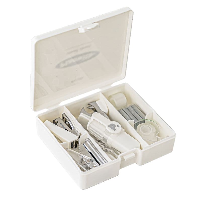 Planwith Tool Box Efficiency Set High-Looking Portable Hole Punch Staple Storage Student Stationery Set 6