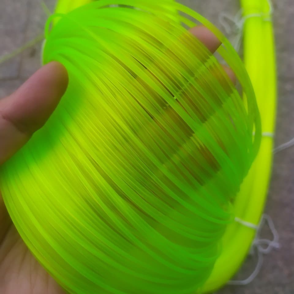 Fluorescent yellow nylon glue solid fishing line can be used to weave craft fishing monofilament line 0.3 to 1.5 mm 2