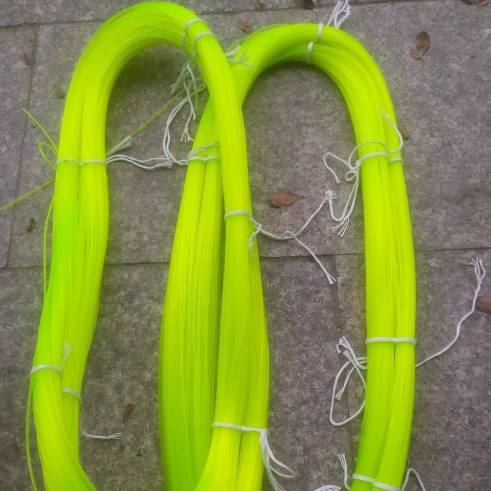 Fluorescent yellow nylon glue solid fishing line can be used to weave craft fishing monofilament line 0.3 to 1.5 mm 3