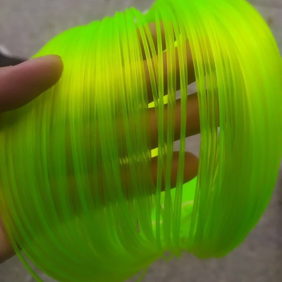Fluorescent yellow nylon glue solid fishing line can be used to weave craft fishing monofilament line 0.3 to 1.5 mm 5