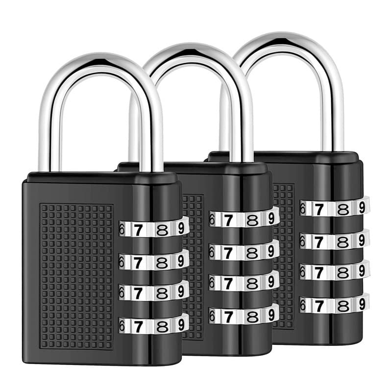 Jiajiang padlock key password padlock cabinet luggage pass-through padlock 4-digit password anti-theft lock gym small lock 4