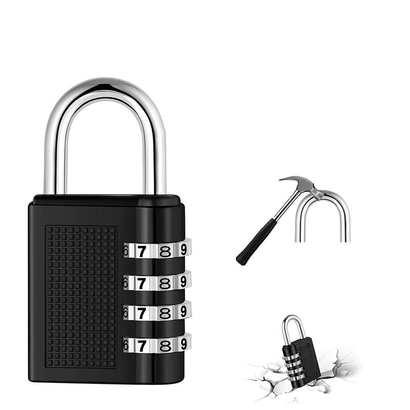 Jiajiang padlock key password padlock cabinet luggage pass-through padlock 4-digit password anti-theft lock gym small lock 5