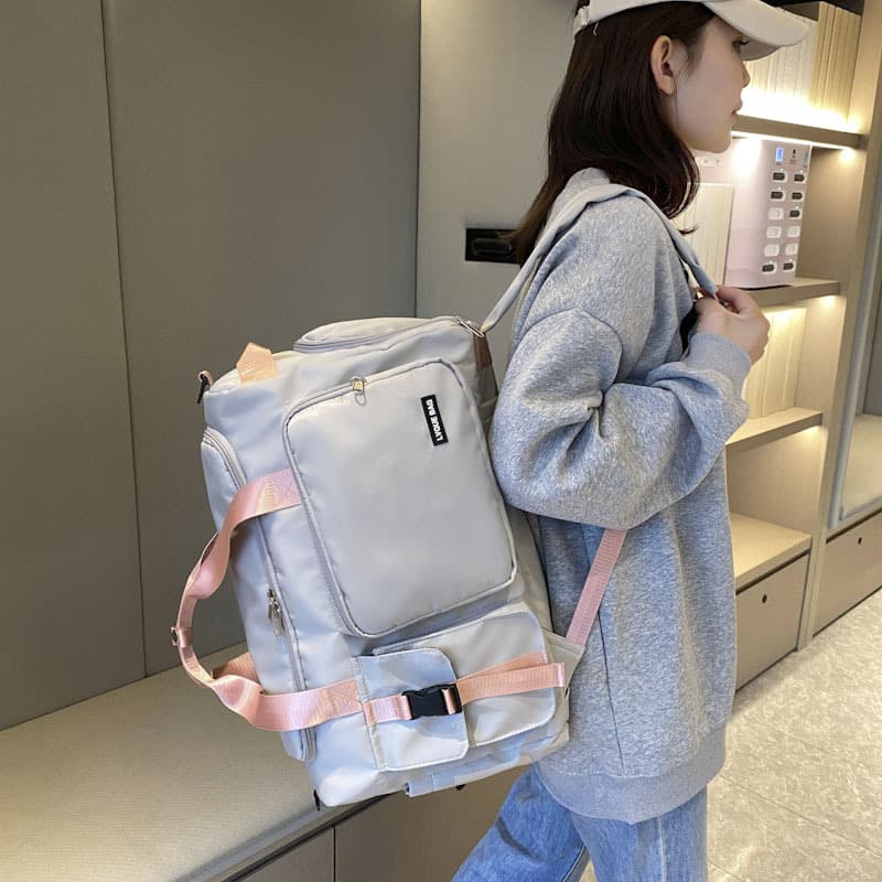 Travel bag large capacity women's sports training fitness bag multifunctional dual-use portable backpack short-distance luggage bag 4