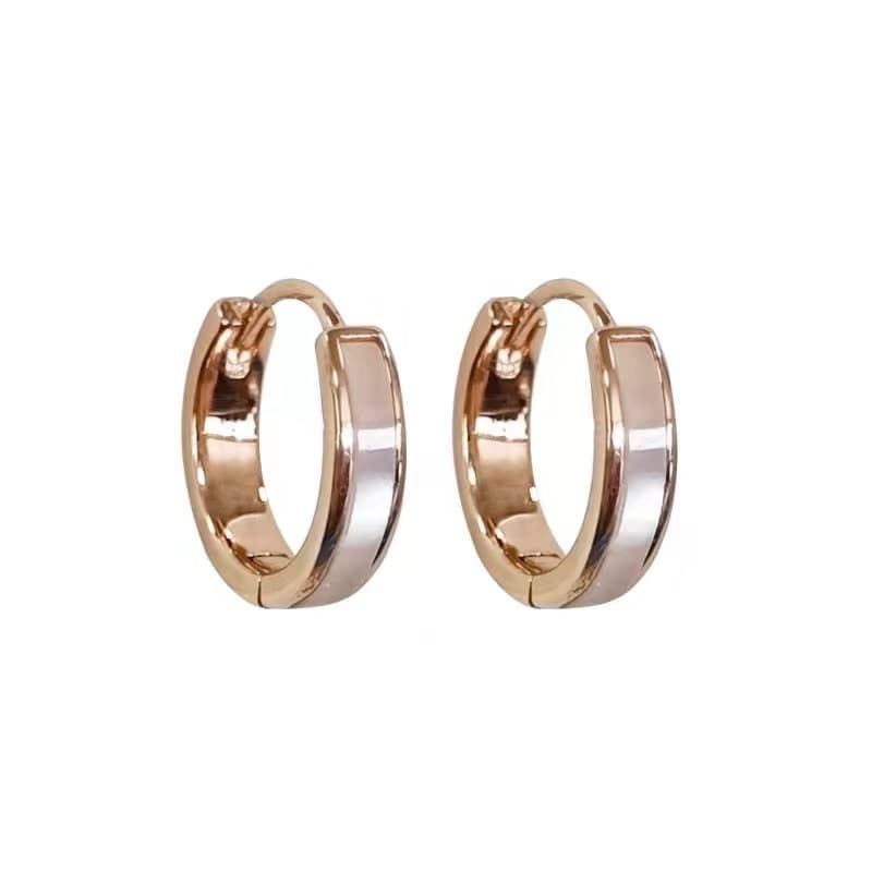 Simple plain hoop earrings for women 2023 new popular niche ins high-end light luxury cold style design earrings 6