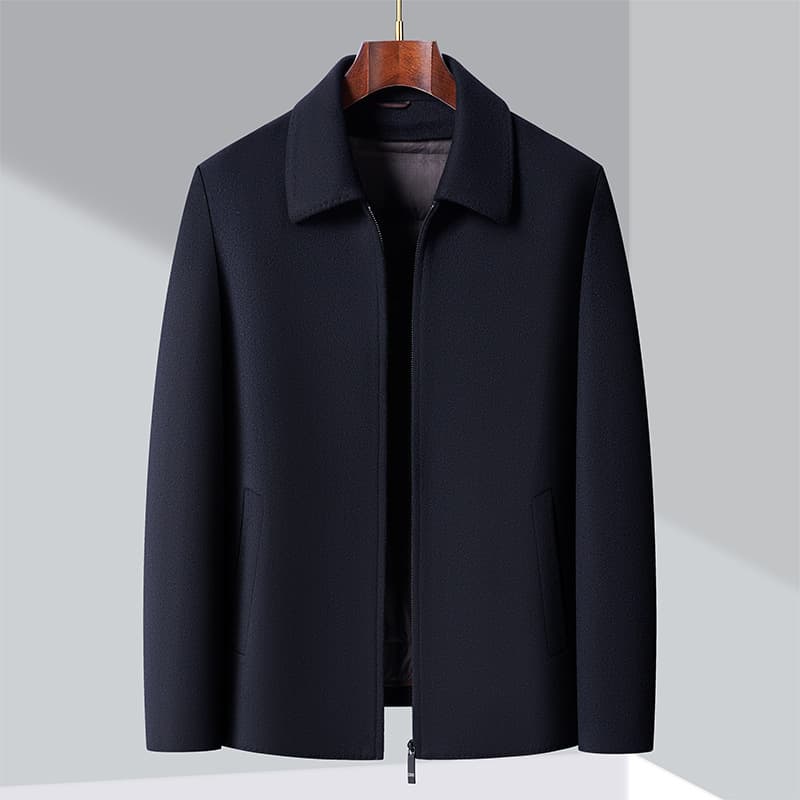 Dad's autumn and winter warm removable lining down jacket thickened middle-aged men's jacket middle-aged and elderly men's clothing 5