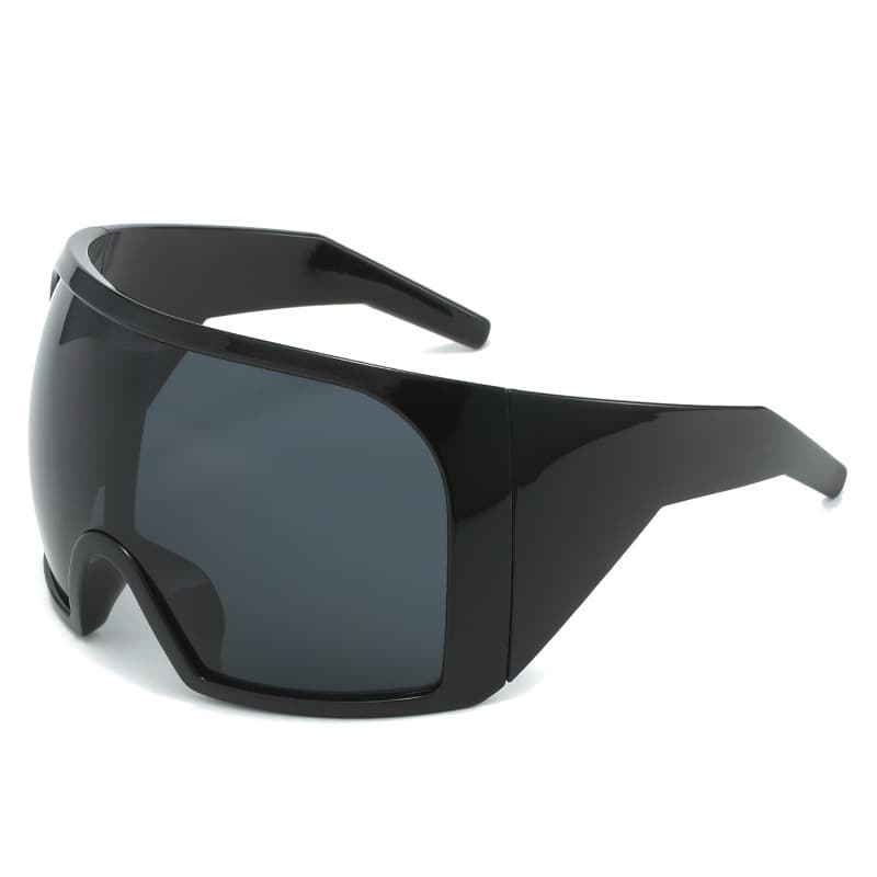 Which cross-border large-frame wrap-around sunglasses for women and men are futuristic technology all-in-one sunglasses? 2