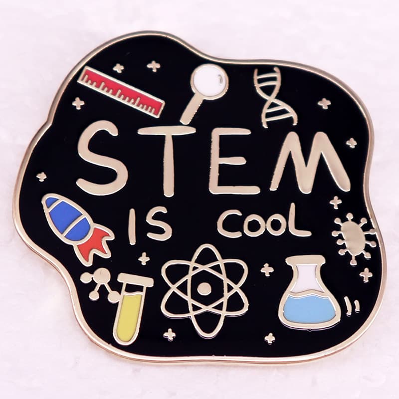 Science technology engineering mathematics cool brooch badge accessories