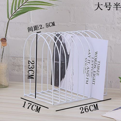 Home multi-purpose desktop iron desktop storage rack hat rack store bookshelf storage rack small magazine rack 8