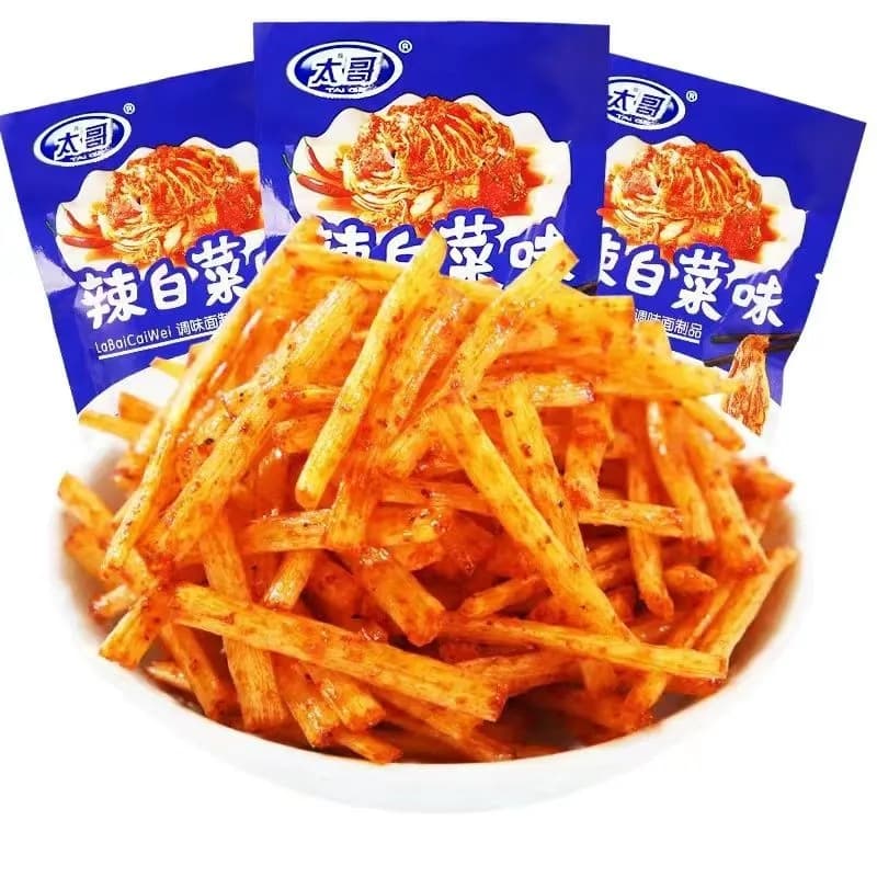 Taige Spicy Cabbage Flavor Spicy Strips Childhood Nostalgic Spicy Strips Satisfy Spicy Spicy Snacks and Snack Food Wholesale 6