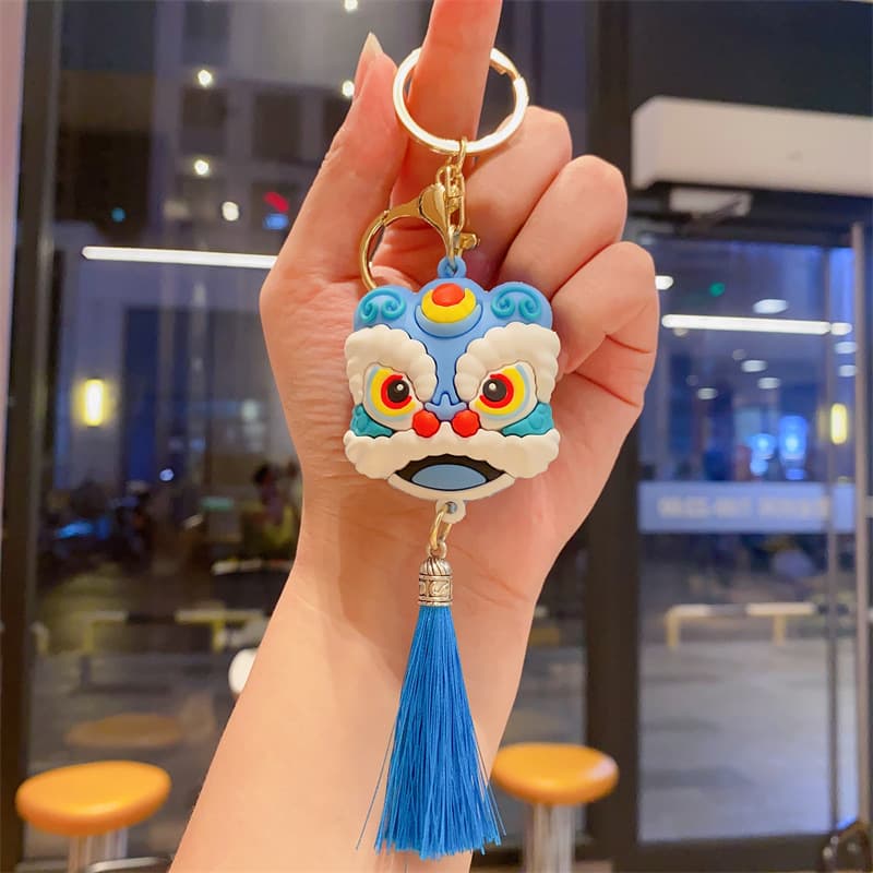 Exquisite national fashion lion key chain trendy fashion Chinese style car key chain bag pendant wholesale small gift 7