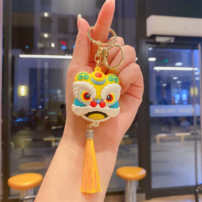 Exquisite national fashion lion key chain trendy fashion Chinese style car key chain bag pendant wholesale small gift 10