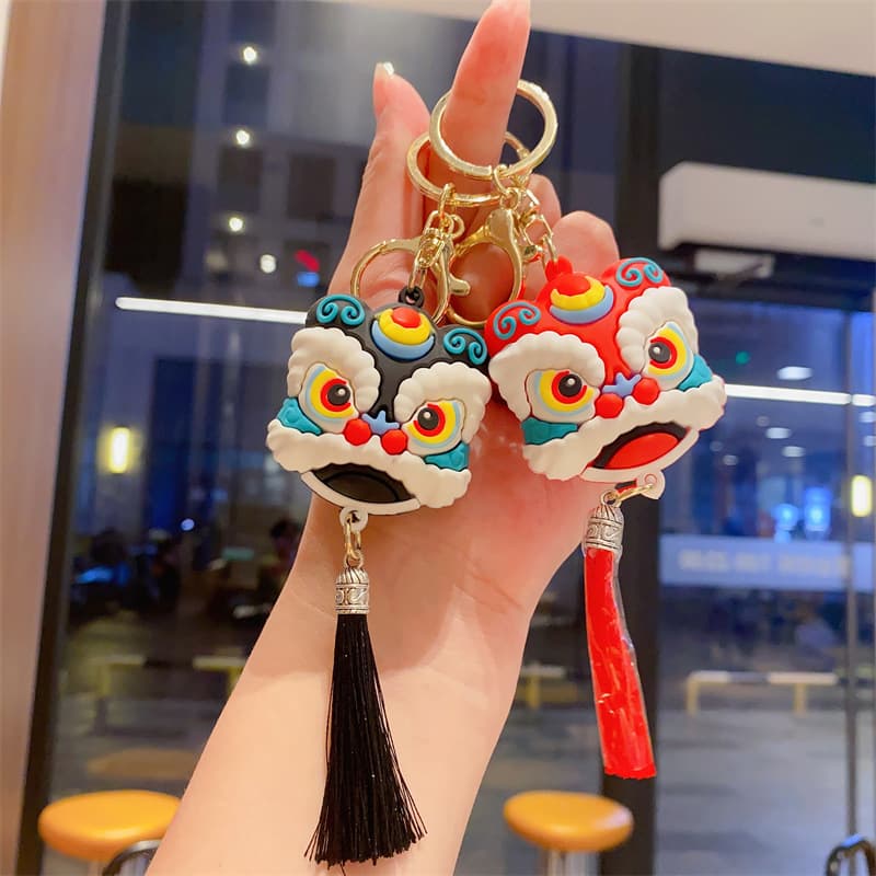 Exquisite national fashion lion key chain trendy fashion Chinese style car key chain bag pendant wholesale small gift 1