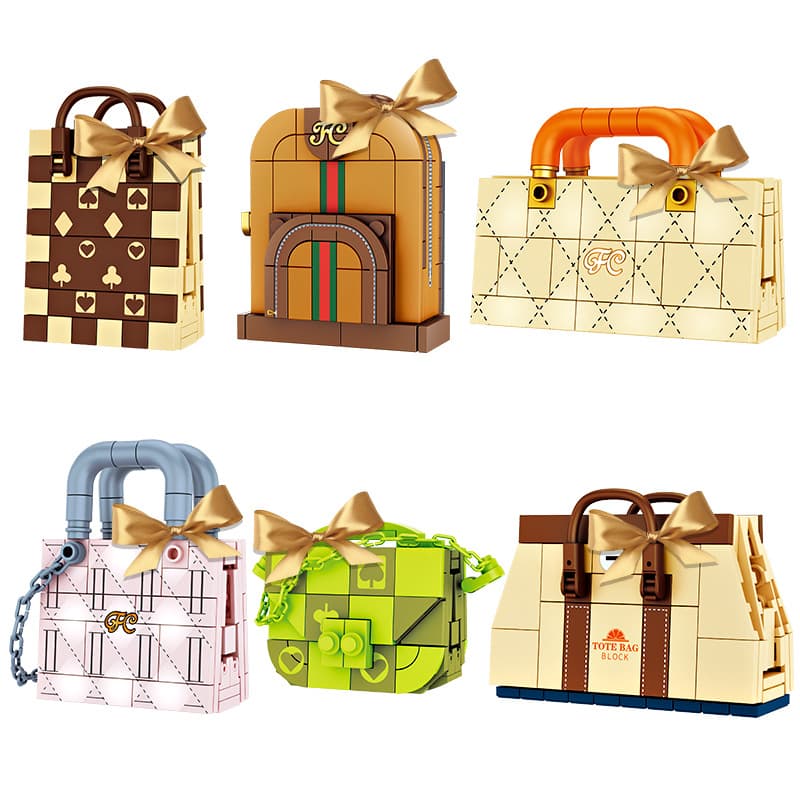 Fangcheng CF8284 Fashion Backpack Girls Bag Handbag Style Children's Assembled Small Particle Building Blocks Toy Set 6