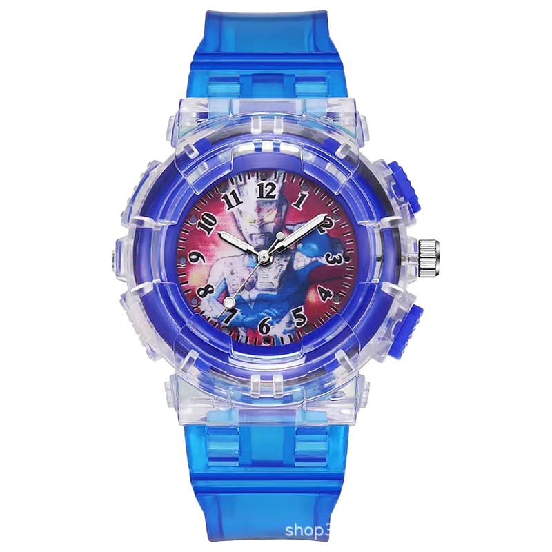 Tiga Cartoon Watch Boys and Girls Flash Version Metroid Warrior Douyin Same Style Birthday Gift 2024 New Style 6