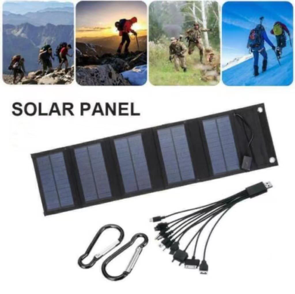 Popular 15W solar folding bag battery panel mobile phone charger camping portable mobile charging power supply 5