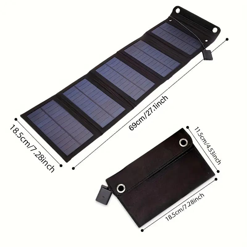 Popular 15W solar folding bag battery panel mobile phone charger camping portable mobile charging power supply 1