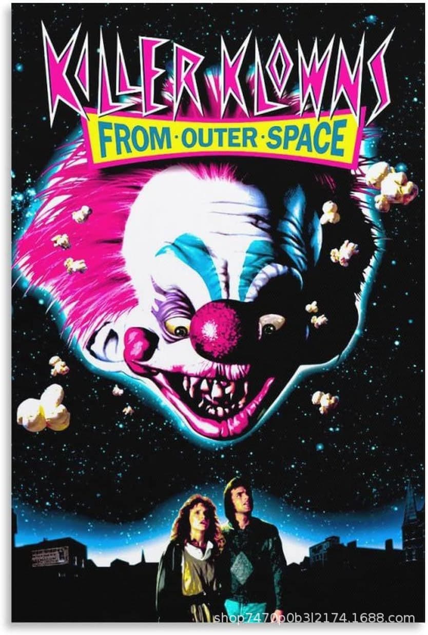 Amazon Cross Border Horror Movie Poster Outer Space Killer Clown Poster Wall Art Home Decor Living Room