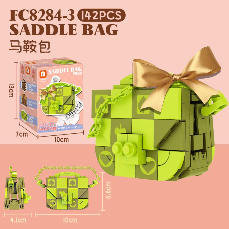 Fangcheng FC8284 Fashion Backpack Girls Bag Handbag Style Children's Assembled Small Particle Building Block Toy Set 8