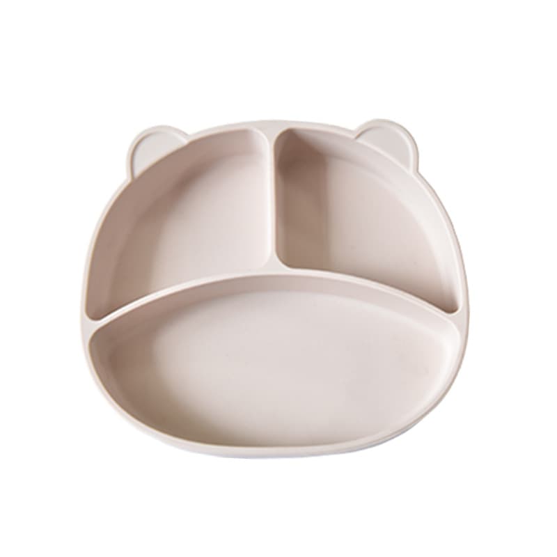 Baby and child silicone dinner plate compartmented dinner plate cartoon shape with suction cup baby feeding dinner plate food grade easy to clean 10