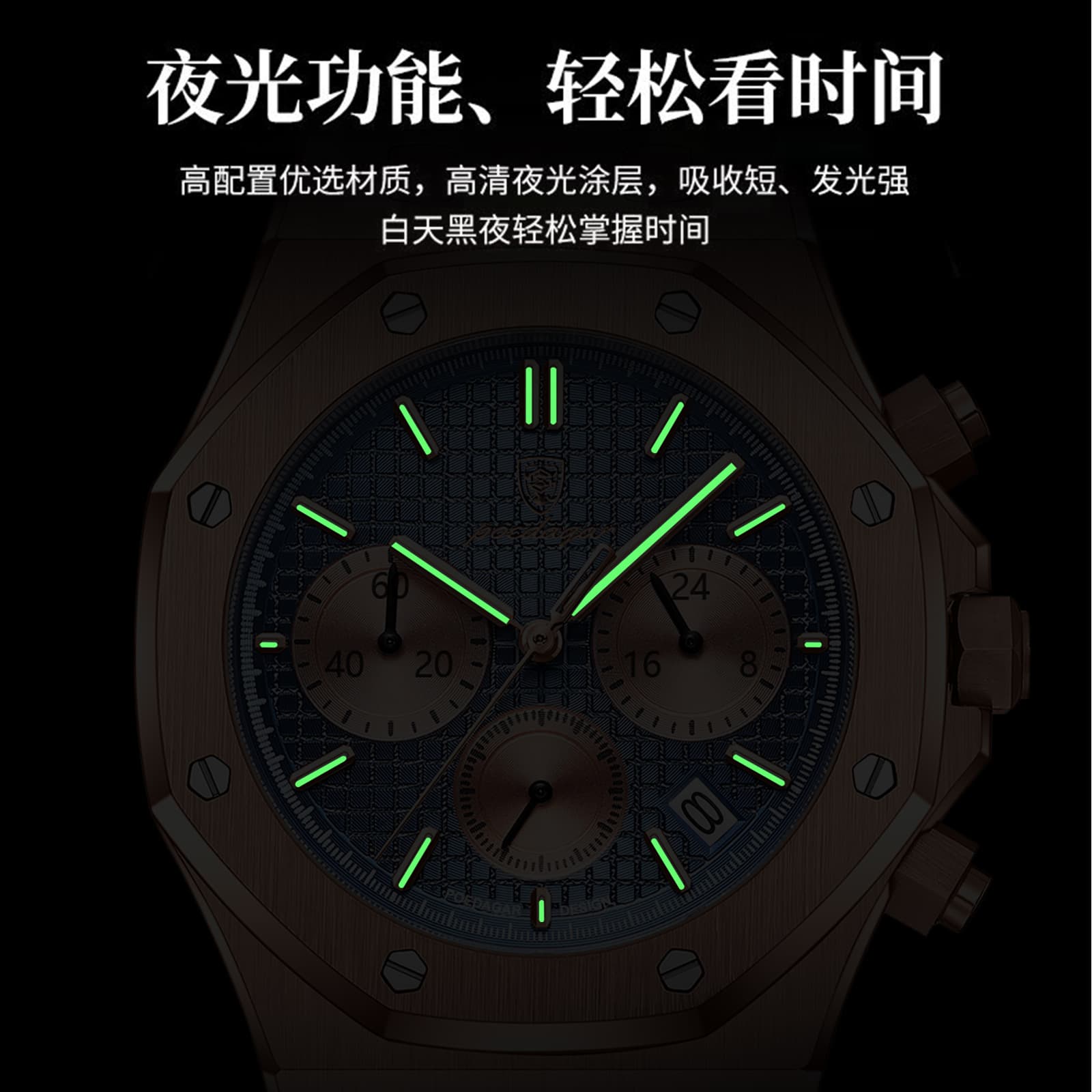 Swiss brand new multifunctional quartz men's watch trendy watch live broadcast foreign trade hot model one piece drop shipping 3