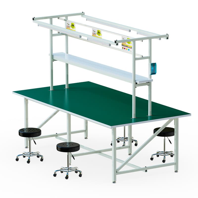 Anti-static work table with light, factory dust-free workshop work table, double-sided maintenance inspection table, e-commerce packaging table 6