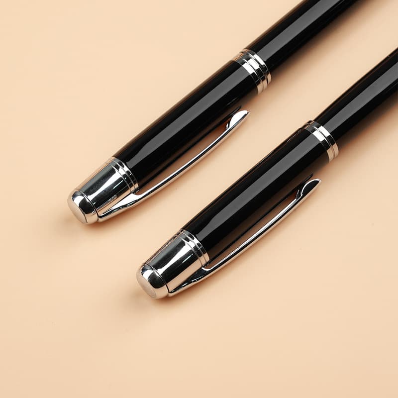Stainless steel copper ballpoint pen neutral ballpoint pen two pen set signature pen metal pen holiday gift 3