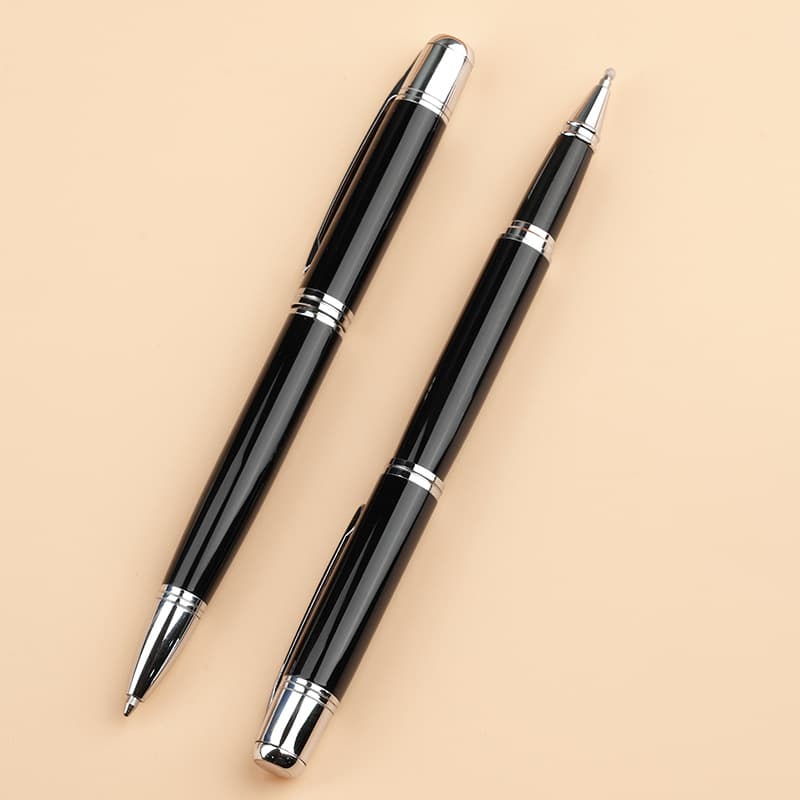 Stainless steel copper ballpoint pen neutral ballpoint pen two pen set signature pen metal pen holiday gift 4
