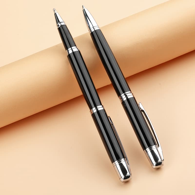 Stainless steel copper ballpoint pen neutral ballpoint pen two pen set signature pen metal pen holiday gift 5