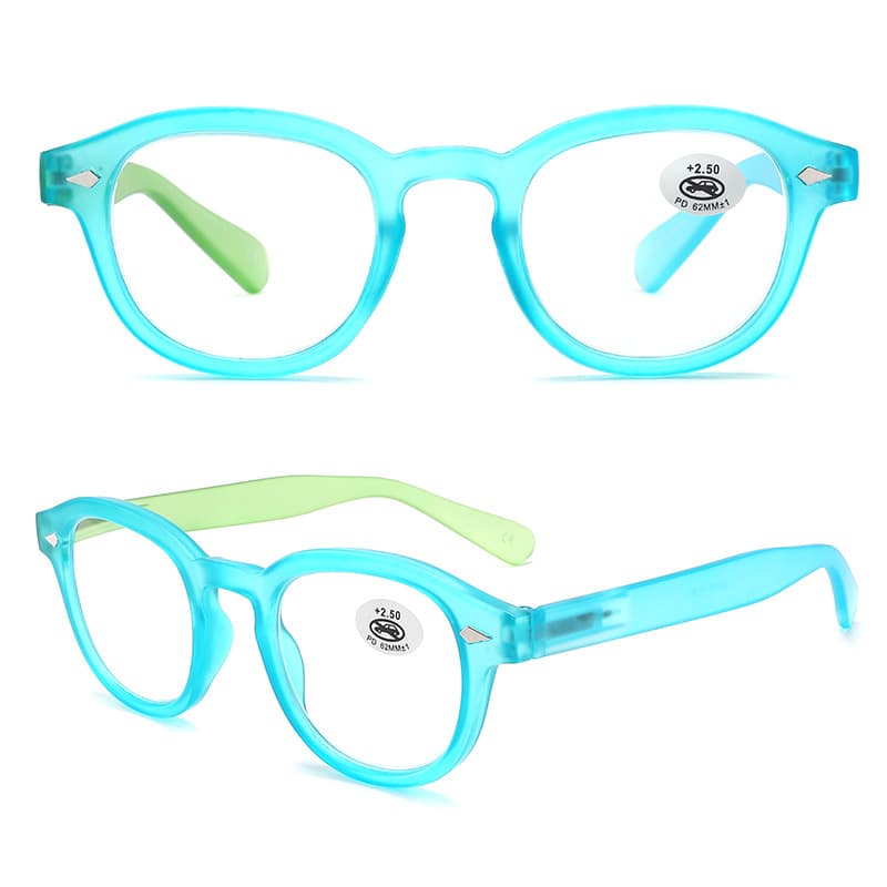 Plastic reading glasses small frame with rice nails color matching farsighted glasses oval for men and women in stock with slingshot 235160 3