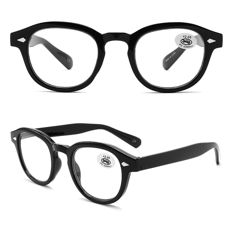 Plastic reading glasses small frame with rice nails color matching farsighted glasses oval for men and women in stock with slingshot 235160 4