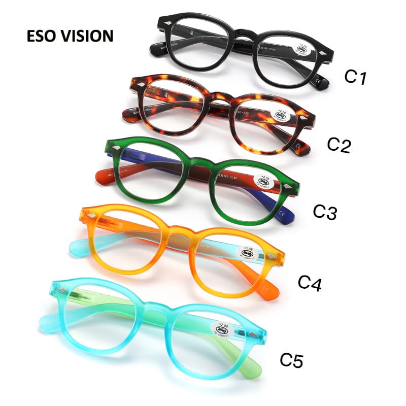 Plastic reading glasses small frame with rice nails color matching farsighted glasses oval for men and women in stock with slingshot 235160