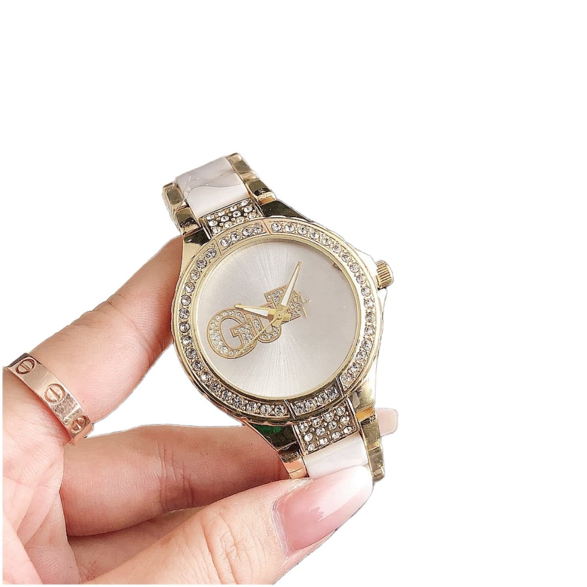 2024 Fashionable Trendy Women’s Internet Celebrity Quartz Watch Casual Temperament Korean Diamond Women’s Watch European and American Trendy Brand Watch 6