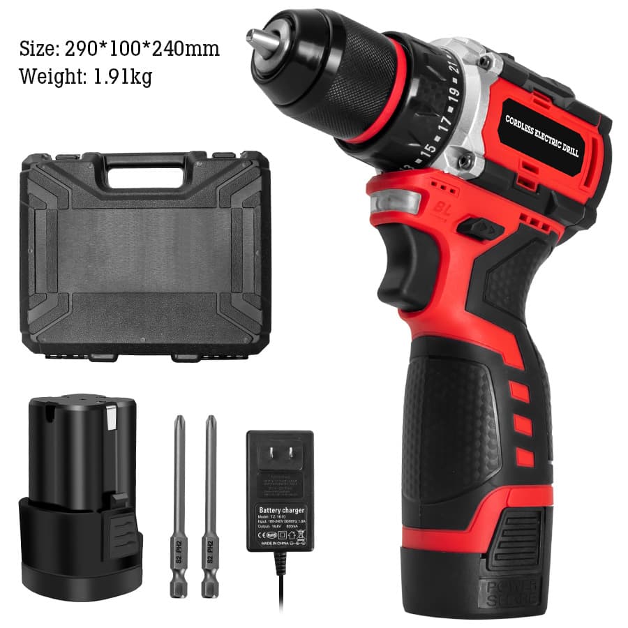 Cross-border cordless lithium electric drill small steel gun electric drill brushless lithium screwdriver rechargeable small pistol drill electric drill multi-function 2